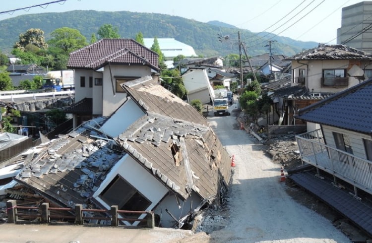 熊本地震で被害にあった街